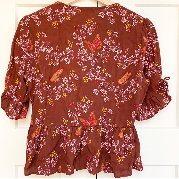 Madewell Tie-Sleeve Wrap Top - Picture 8 of 10